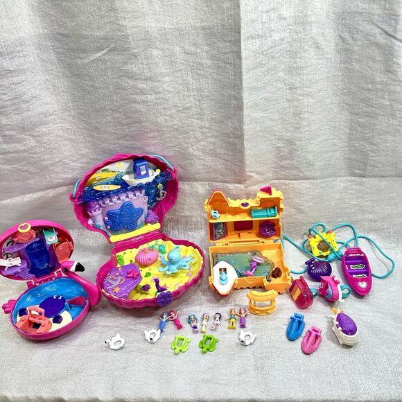 POLLY POCKET Sets Compacts Jewelry Purse LOT of 24 items 2017-2019
